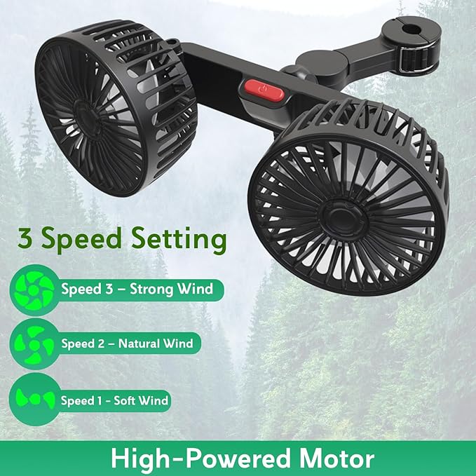 Adjustable Car Backseat Fan