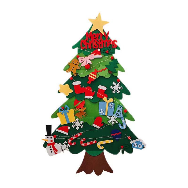 Felt Christmas Tree with Detachable Ornaments